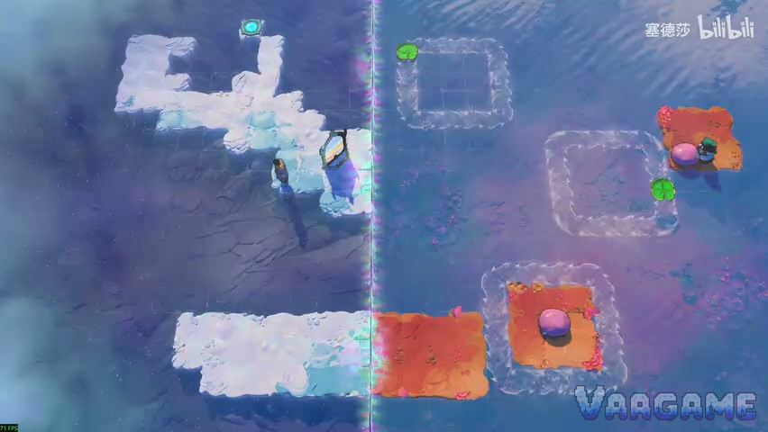 A vertical mirror plane splits the Mirrors and Stones area