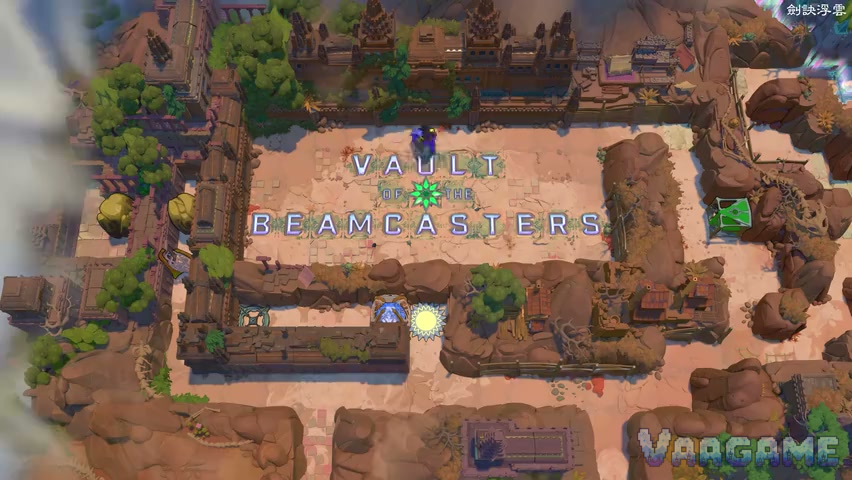 The entrance to the Vault of the Beamcasters, its name spelled out in terrain letters