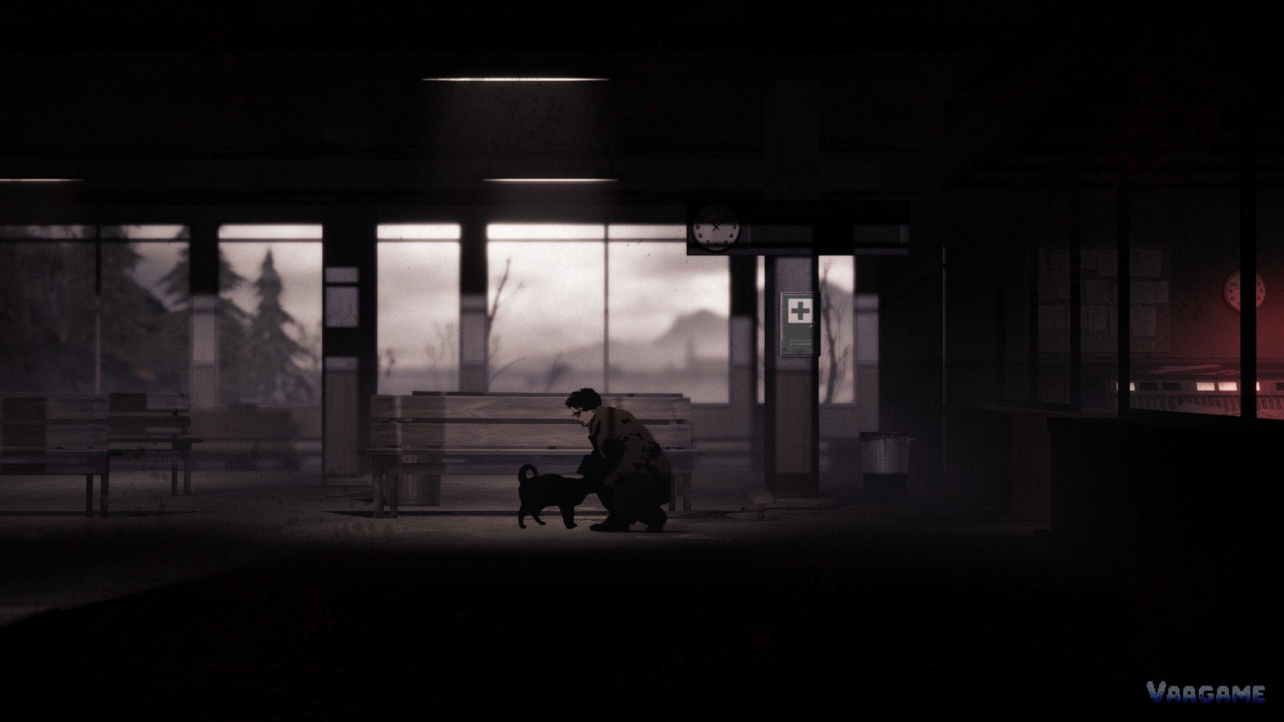 Red and the station dog