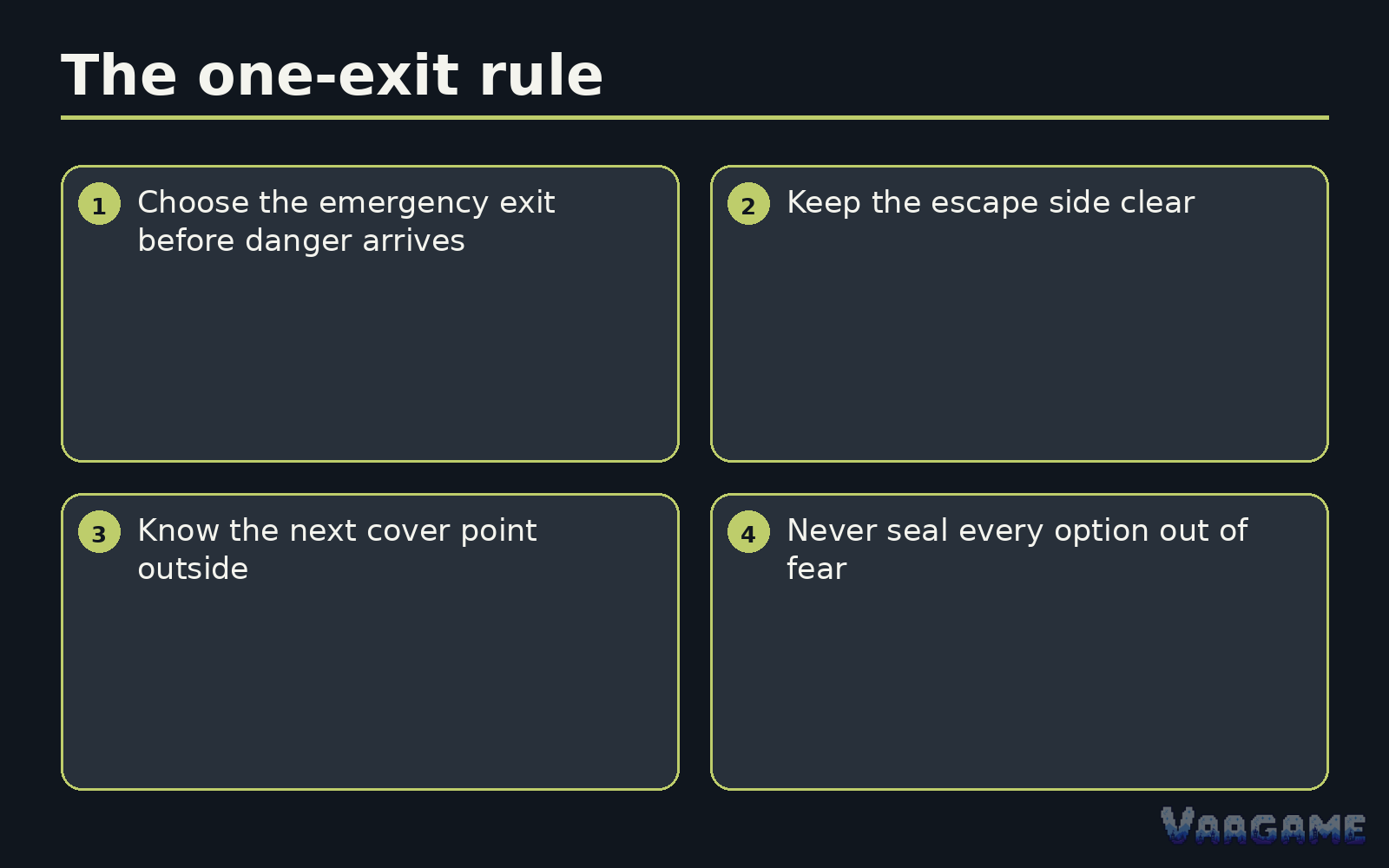 The one-exit rule