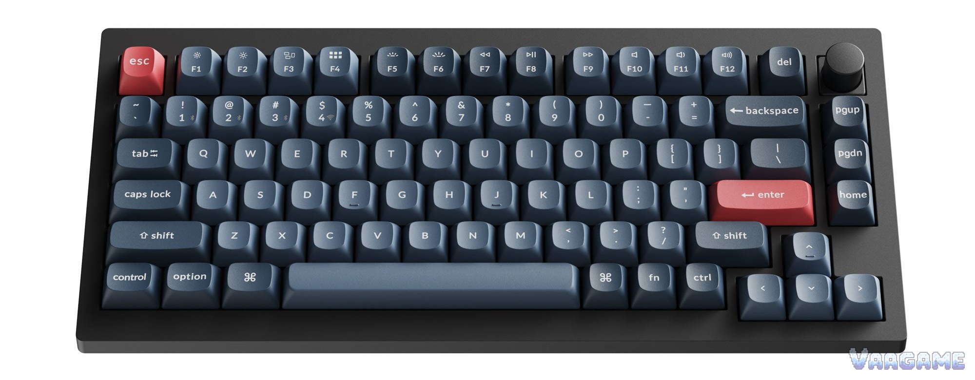 Keychron V1 Max 斜视图与旋钮