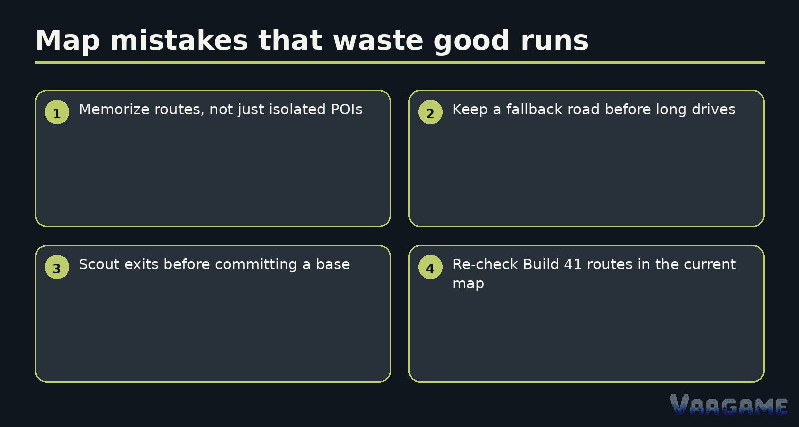 Map mistakes to avoid