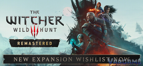 The Witcher 3 Wild Hunt Remastered key art with Geralt