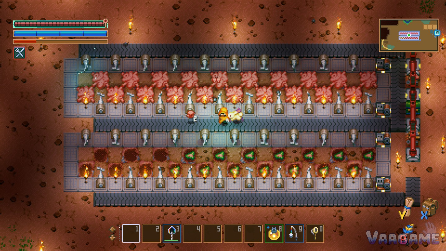An automated conveyor line running through the Clay Caves