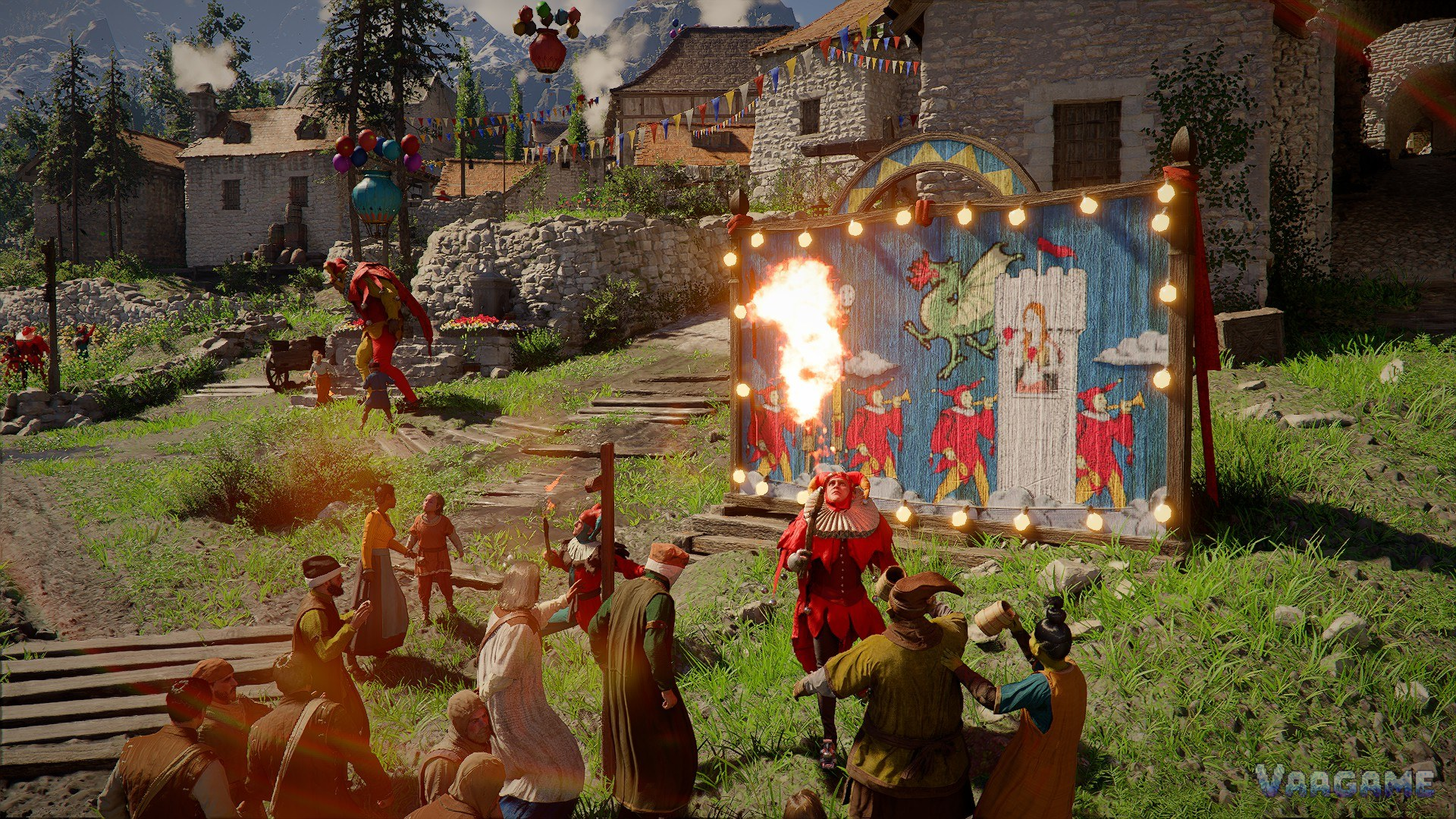 A campfire gathering: companions and camp scenes carry much of the storys everyday texture.