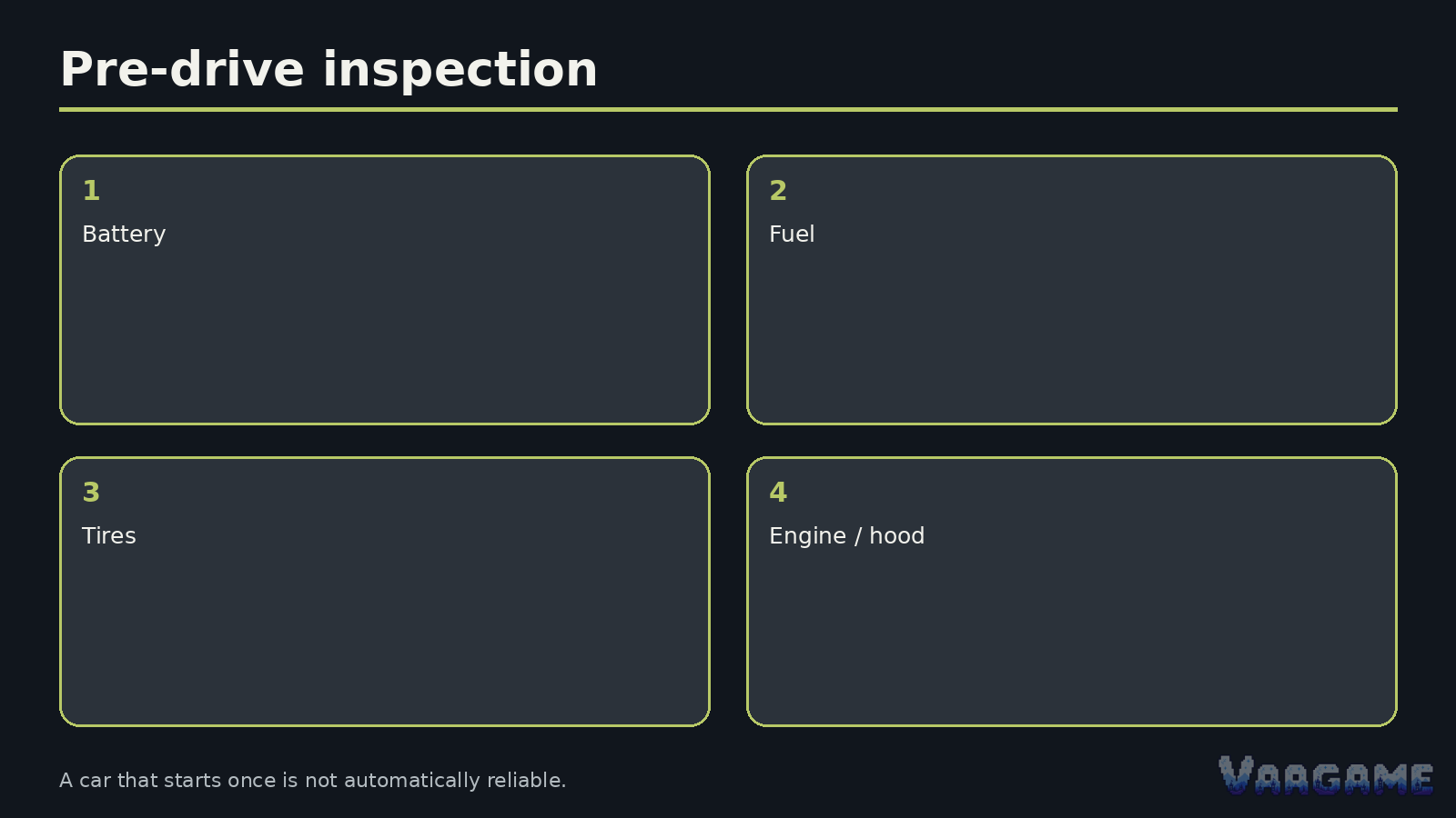 Inspect the donor before you cannibalise it