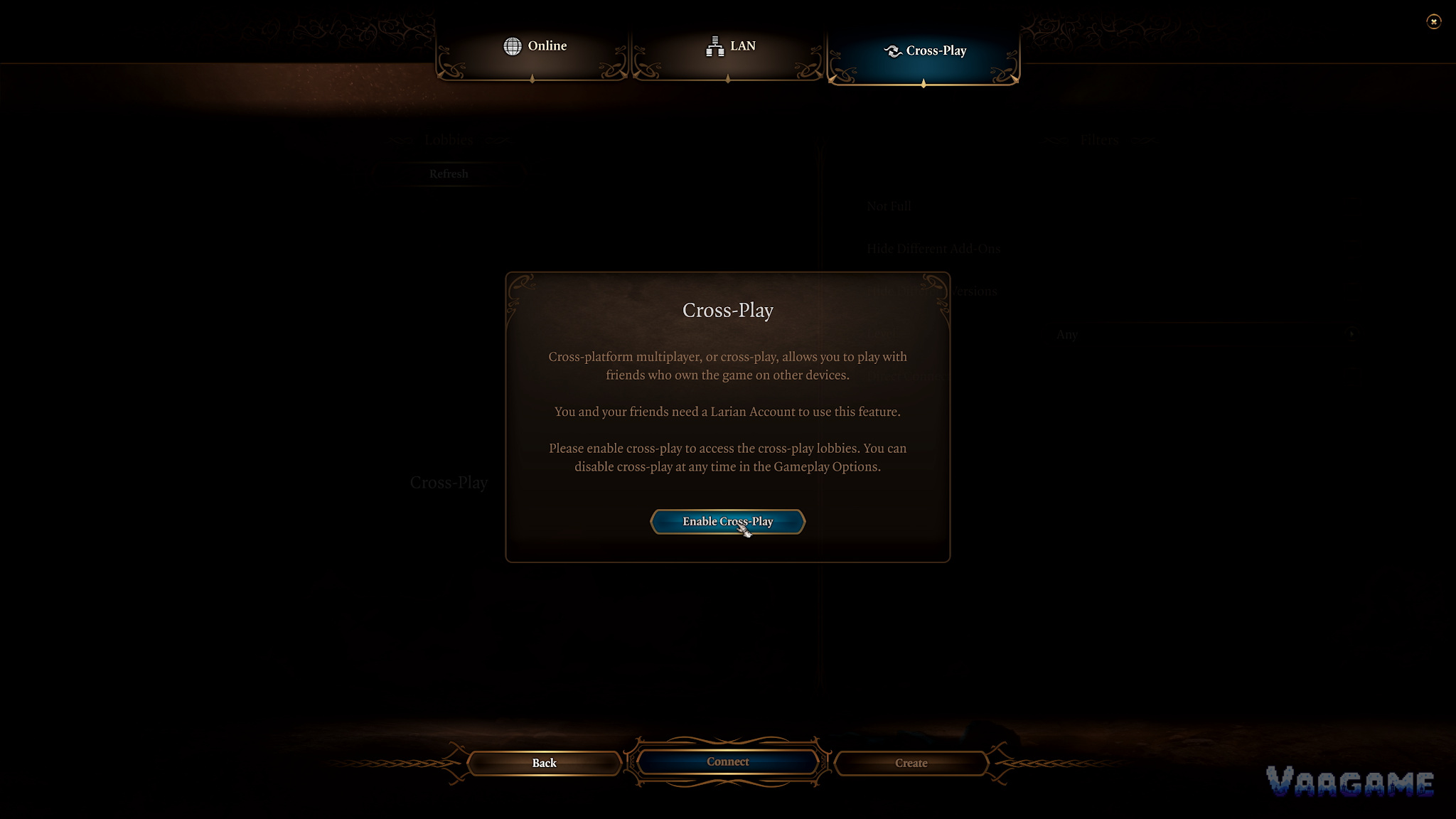Join an existing public/friend lobby