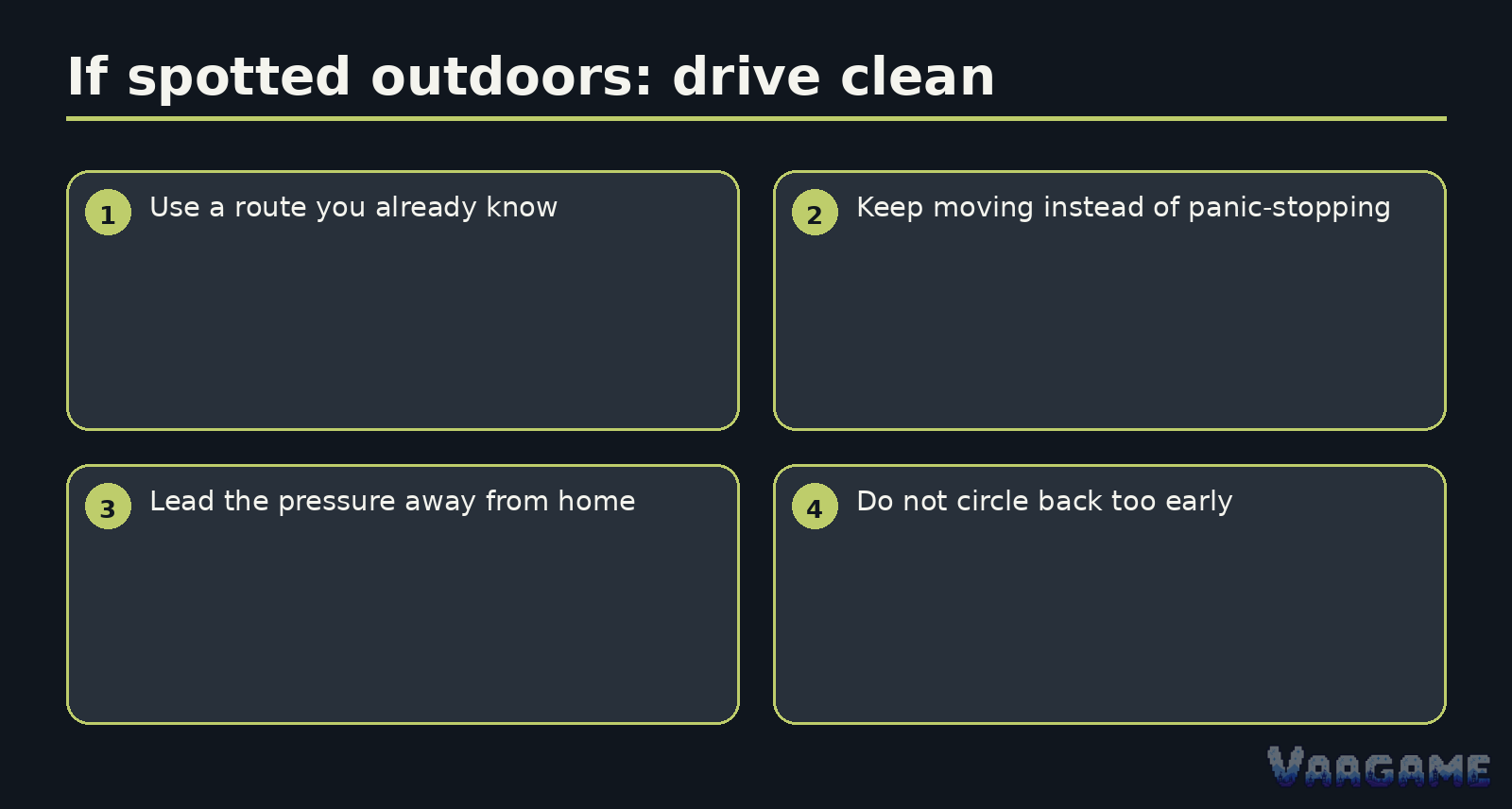 Best response when you are outdoors
