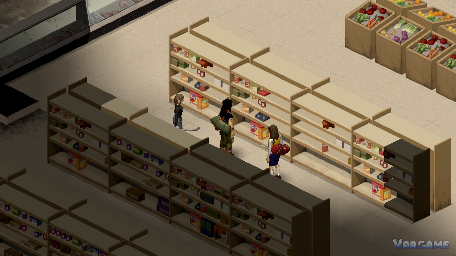 Store shelves are the supply chain: dressings, disinfectant and tools all start as loot