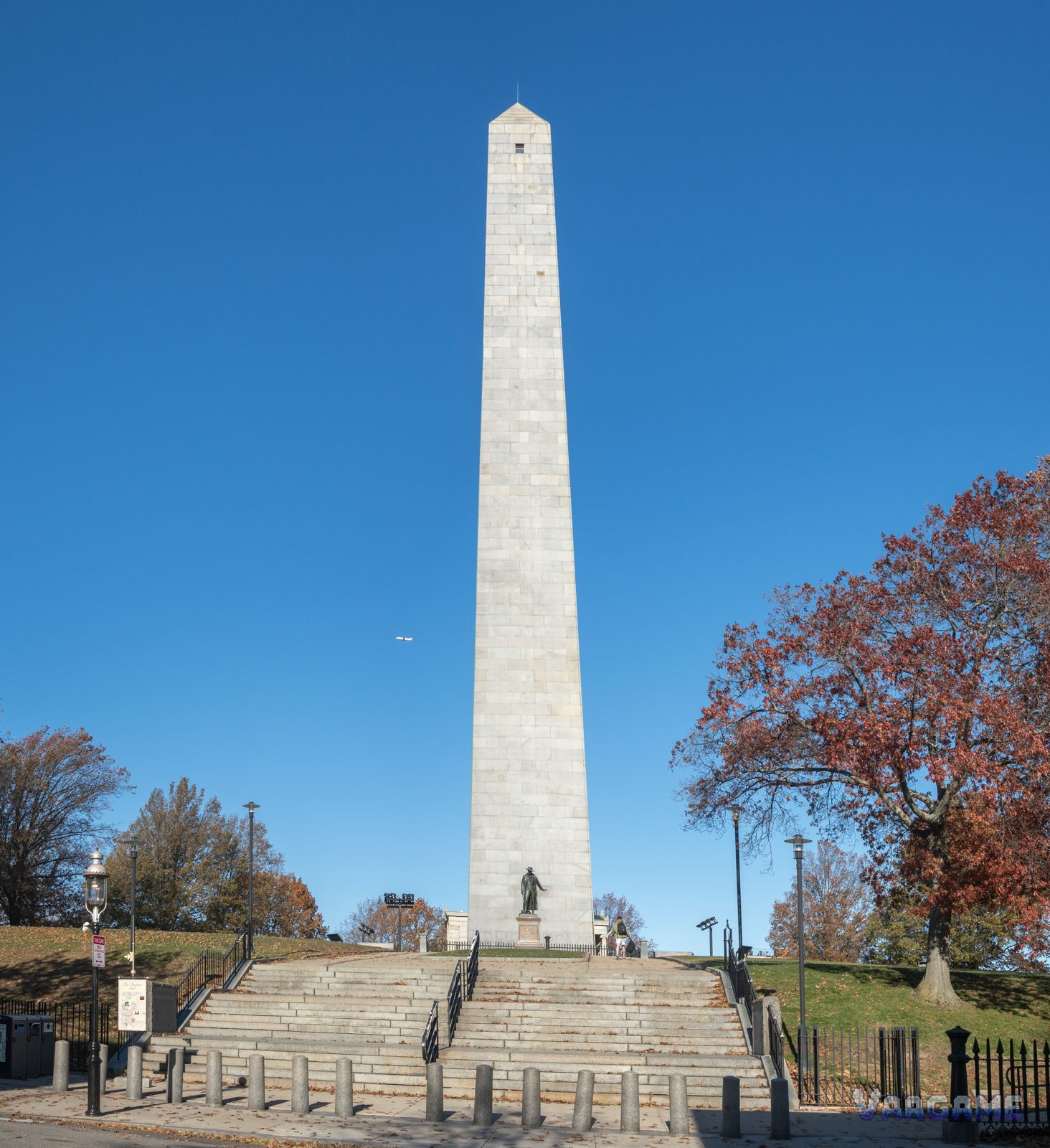 Bunker Hill Monument obelisk in Charlestown Boston