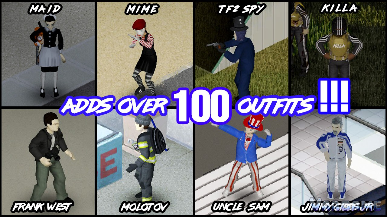 Authentic Z outfits: maid, mime, spy and more, a slice of the location-matched range