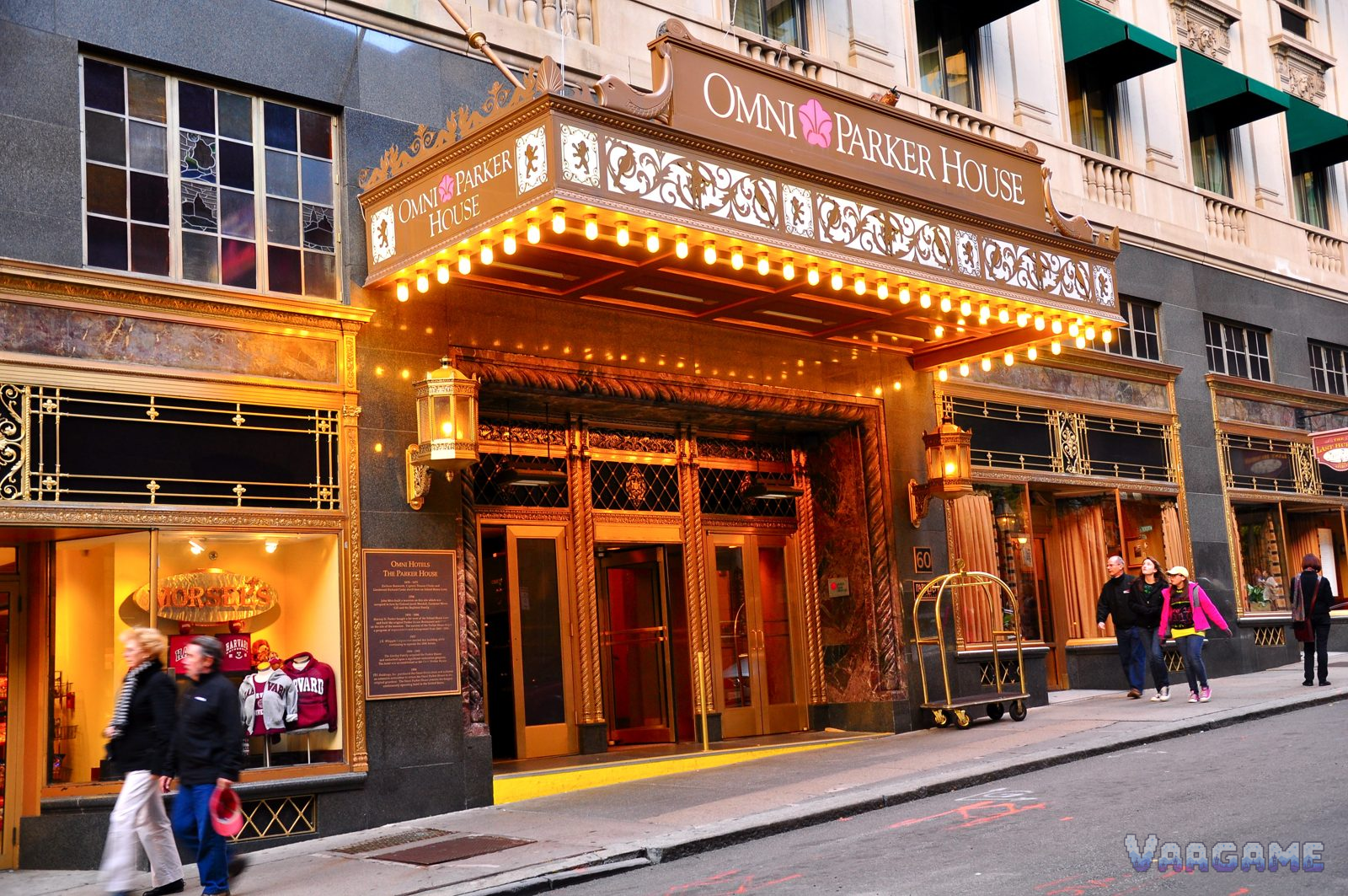 Omni Parker House hotel entrance in Boston