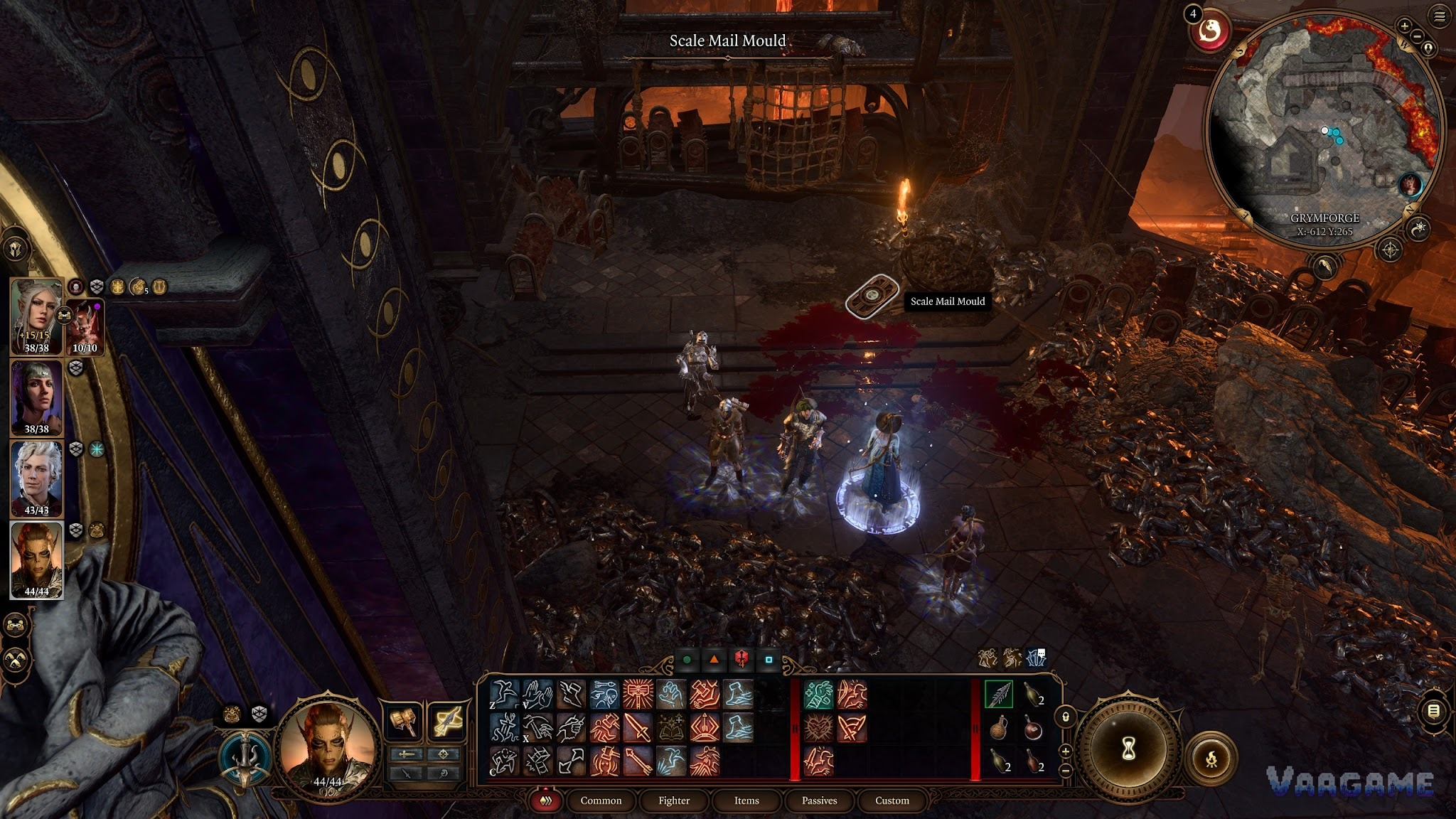 Before touching the forge: collect the ore and the moulds you actually want