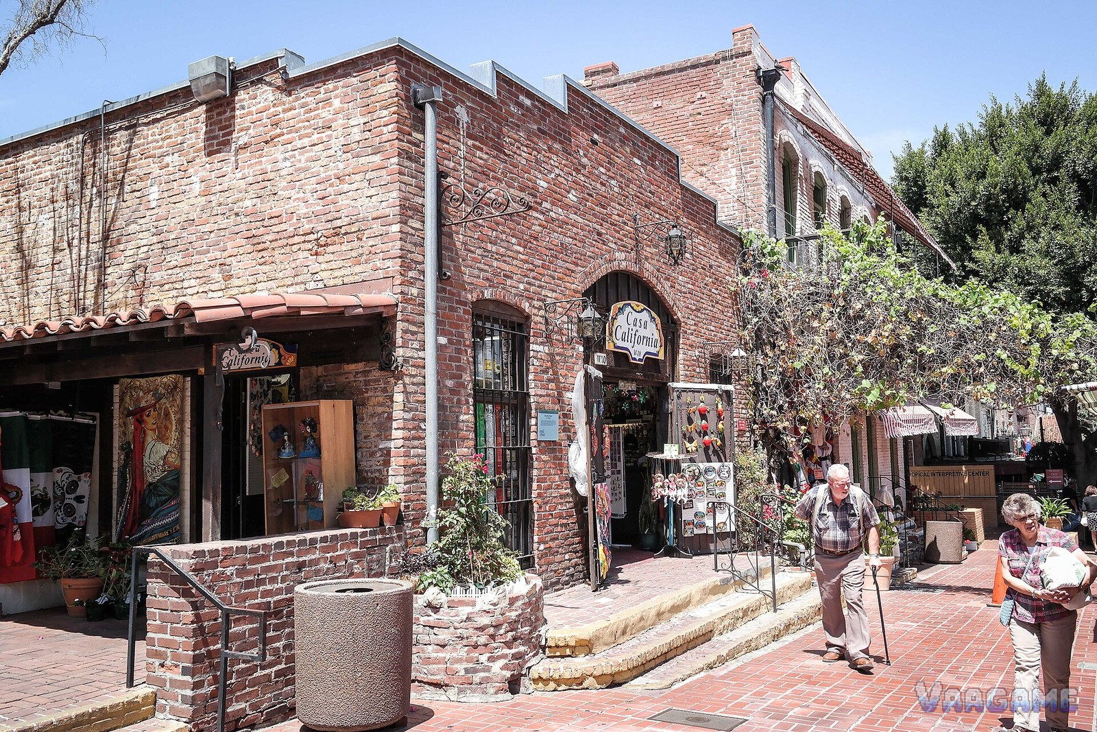 Olvera Street market shops in downtown Los Angeles