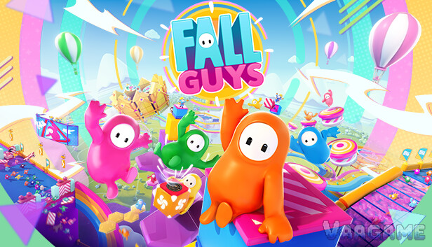 Fall Guys 胶囊图与障碍赛道上的角色