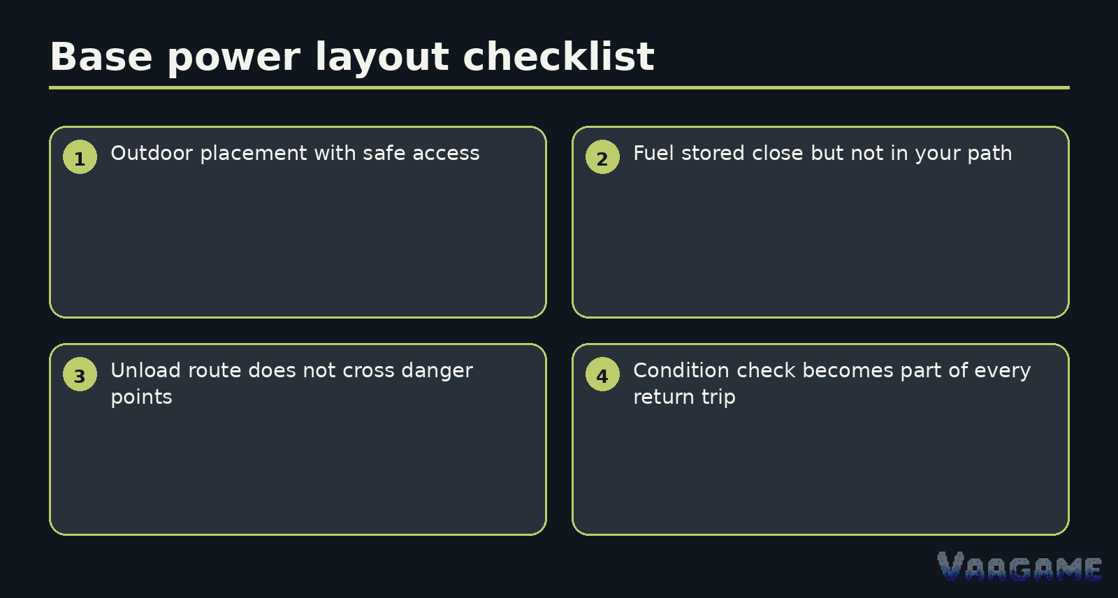 Fuel, condition, and maintenance
