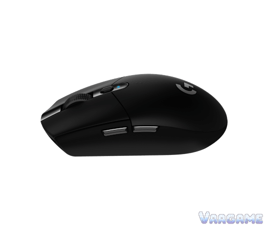 Logitech G305 侧面轮廓，紧凑蛋形机身与侧键