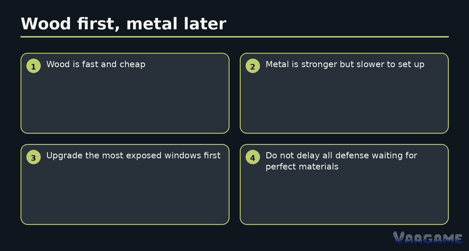 Wood versus metal