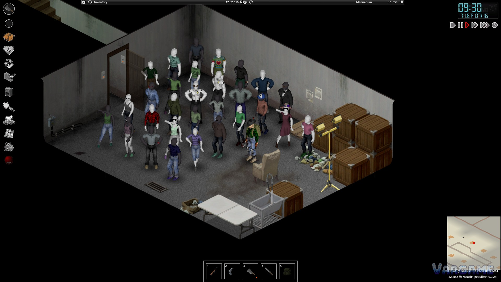 Some basements open onto a packed horde