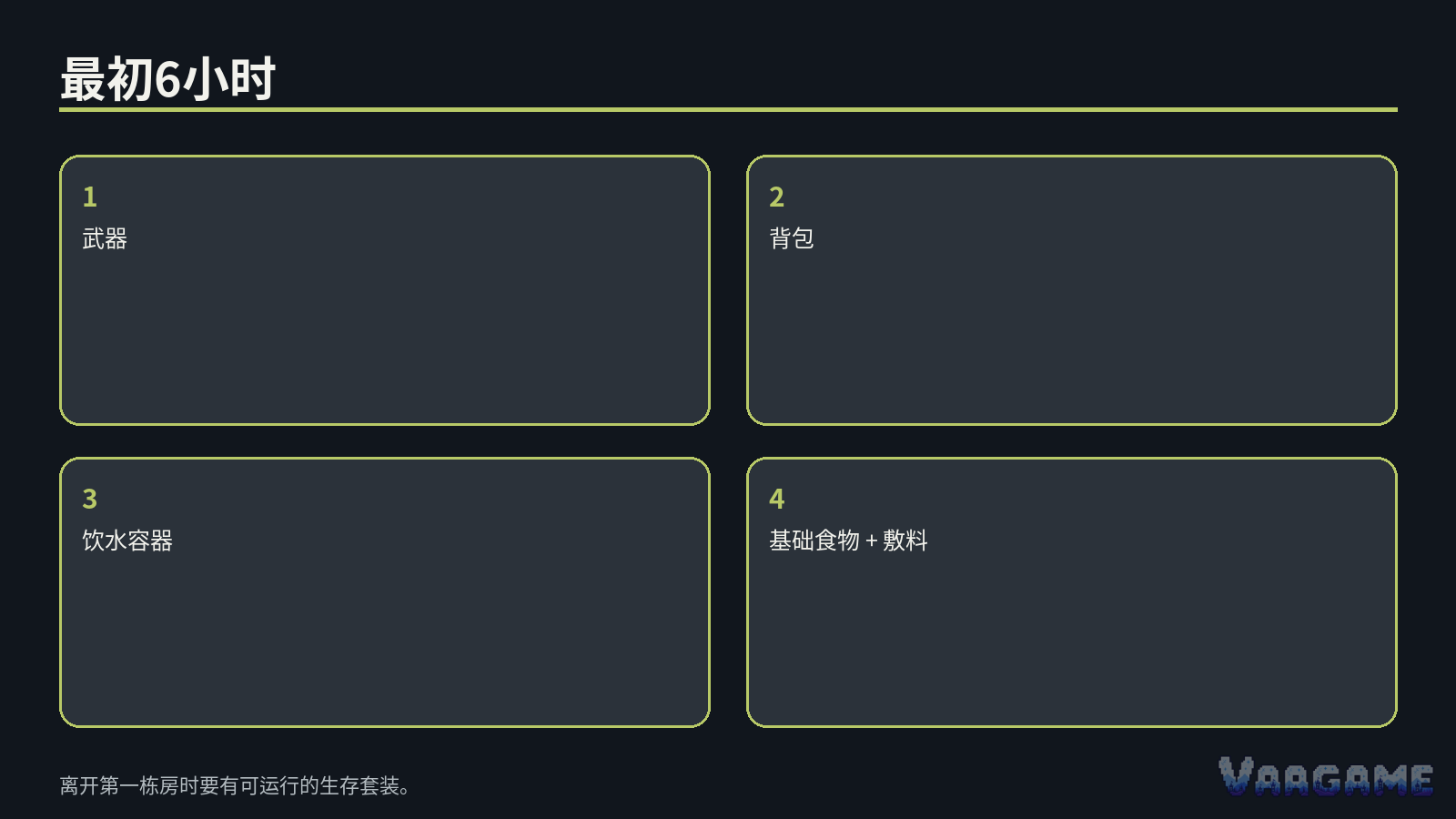 第一栋房：带着“能运行的套装”离开，而不是塞满背包
