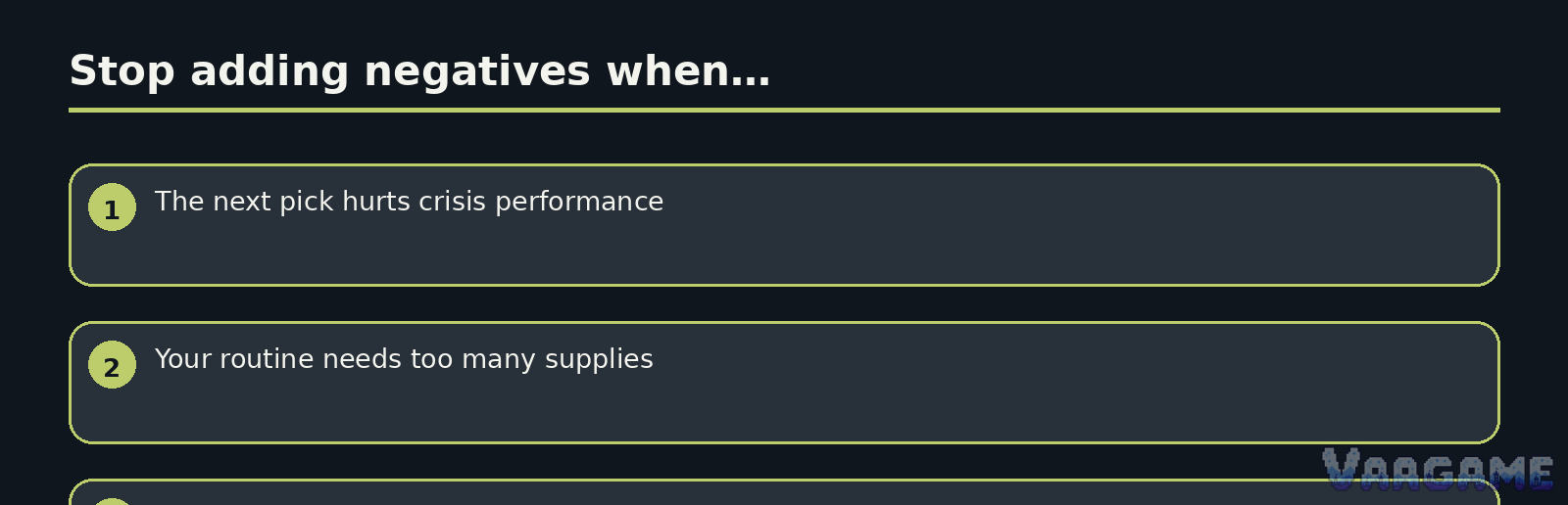 When to stop adding negatives