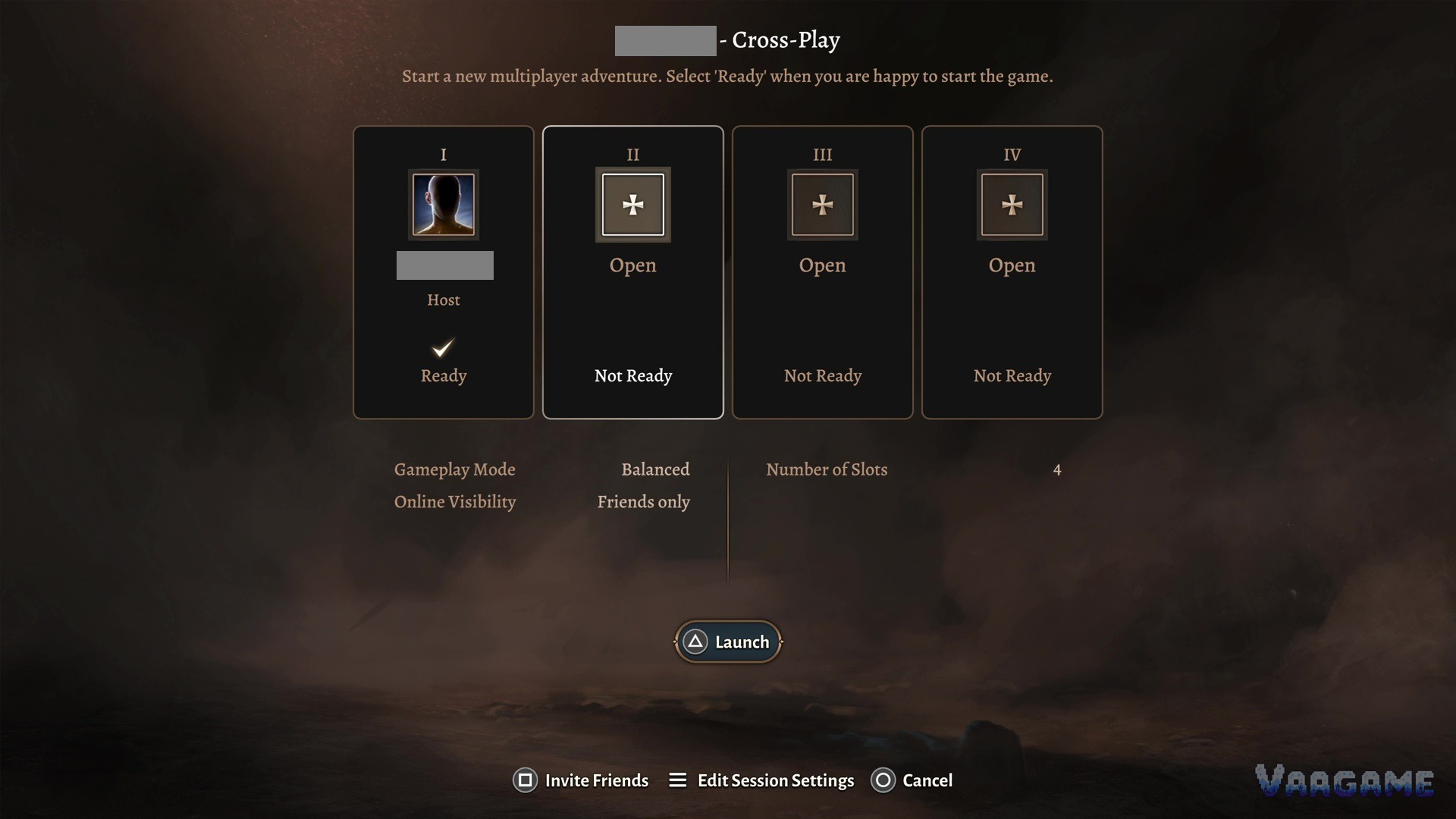 Step 2 — create a new cross-play lobby