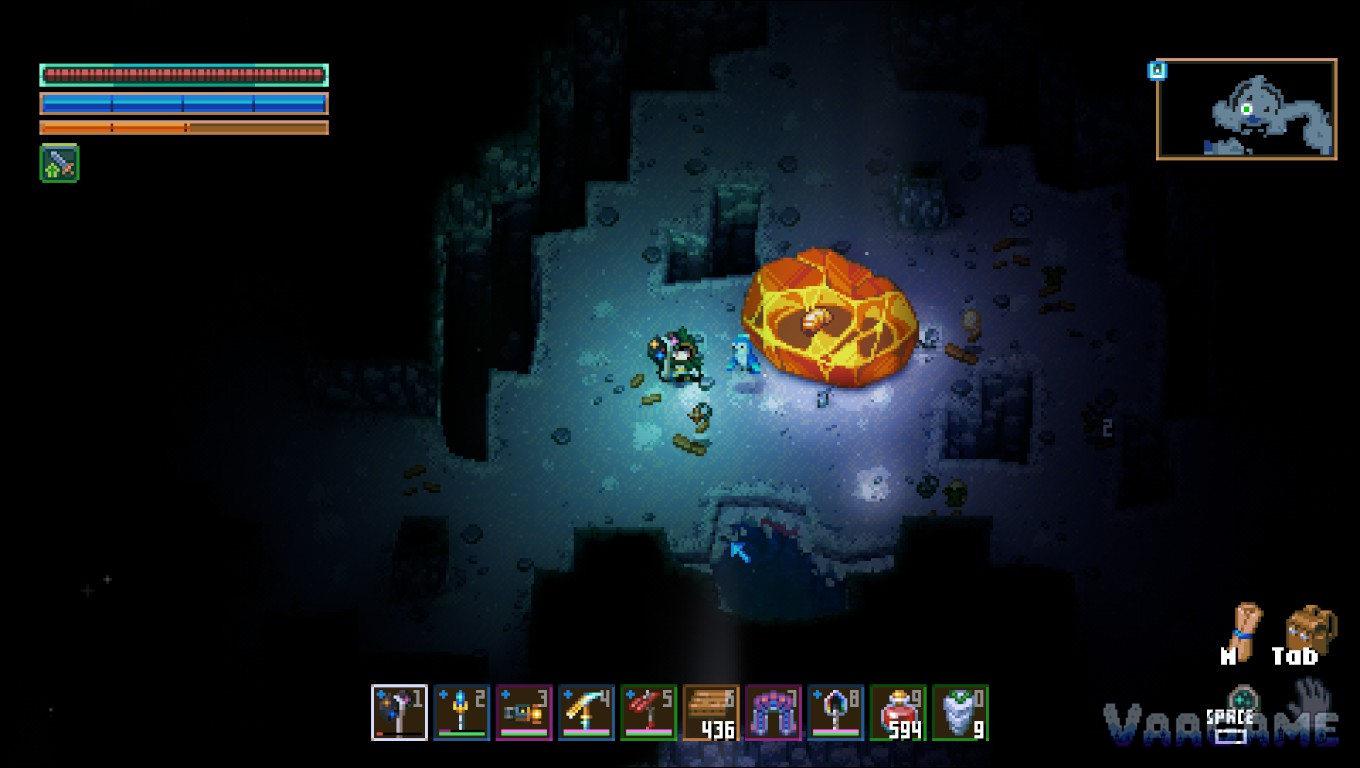 Glurch the Abominous Mass, first of the three bosses the Core sends you to find