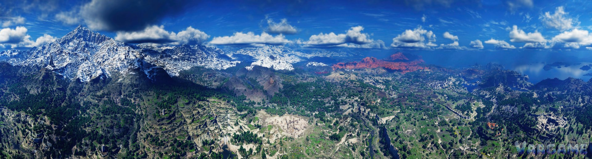 A snowy panorama: wide open regions stress the same storage and memory baseline as dense forests.