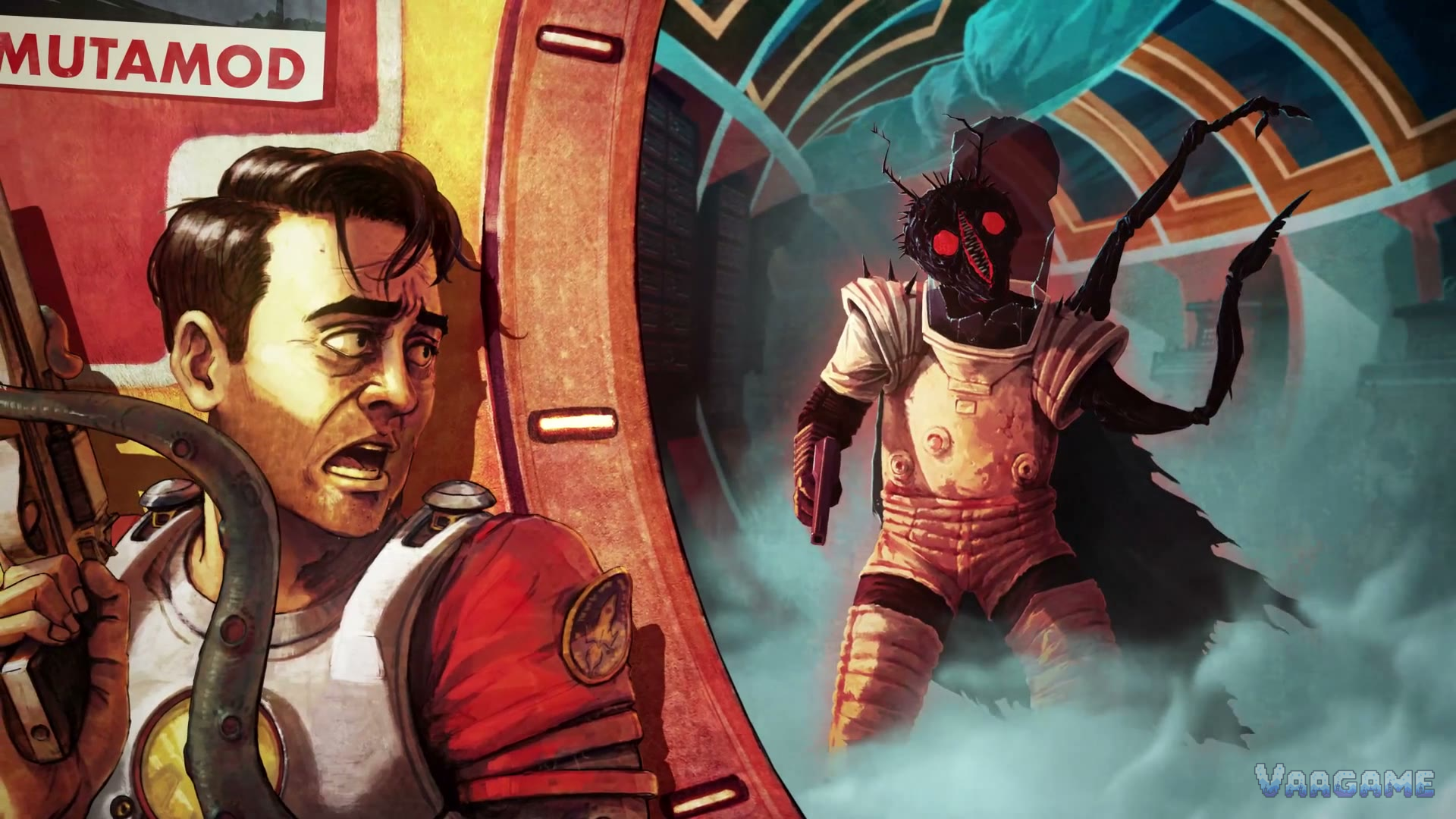The painted Mutamod panel: the janitor meets his mutated self