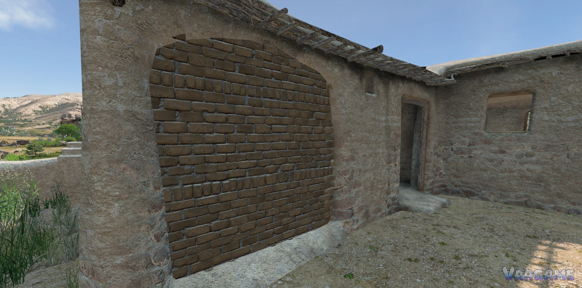 A mud brick building in a Nasdara settlement