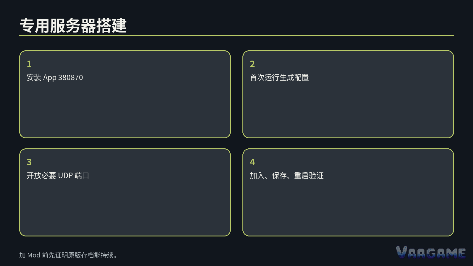 先证明纯原版服务器能稳定运行