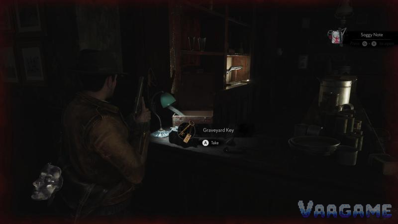 Take the Graveyard Key from The Silver Eel counter.