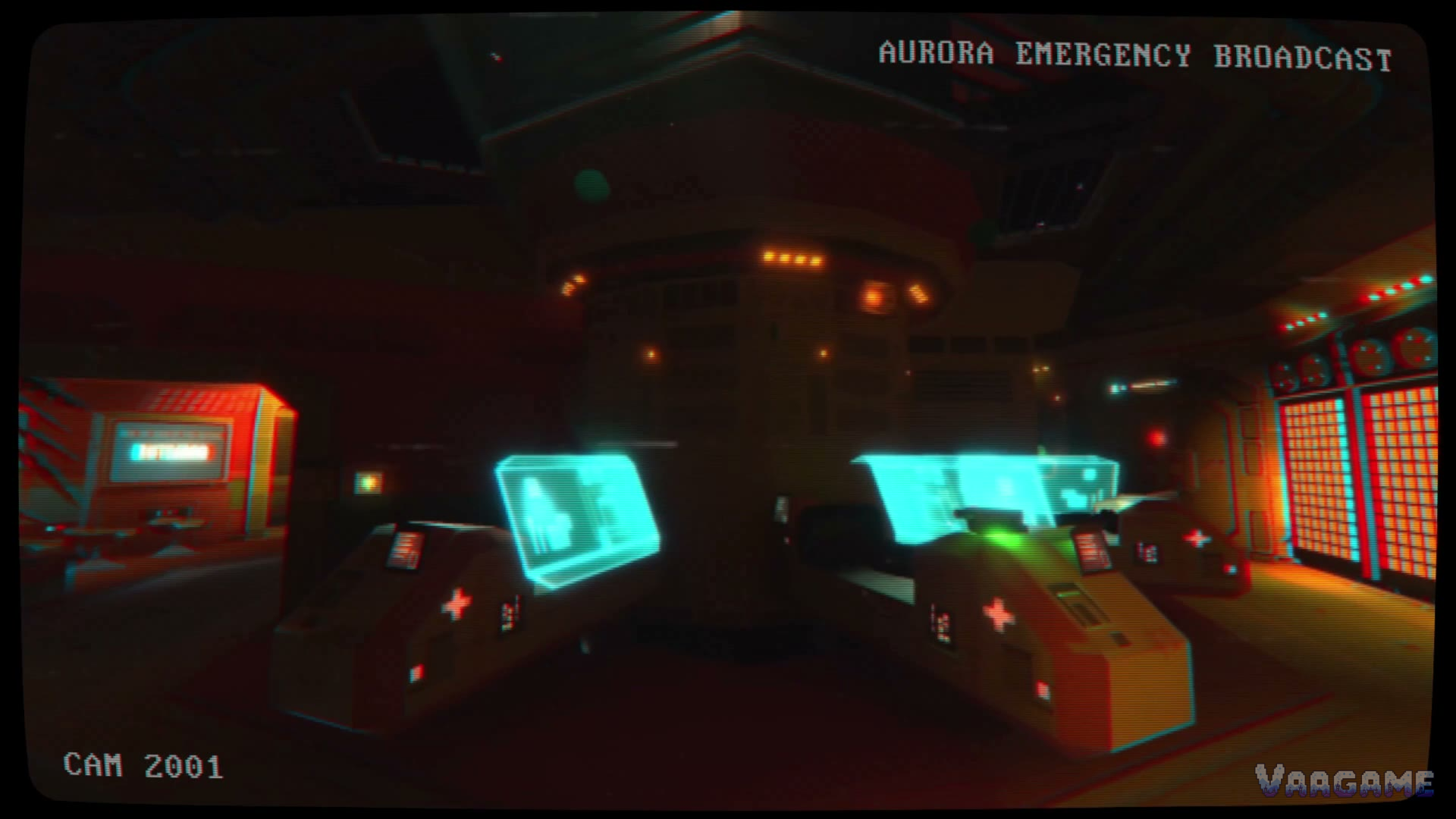 A security camera view of an Aurora 5 ward