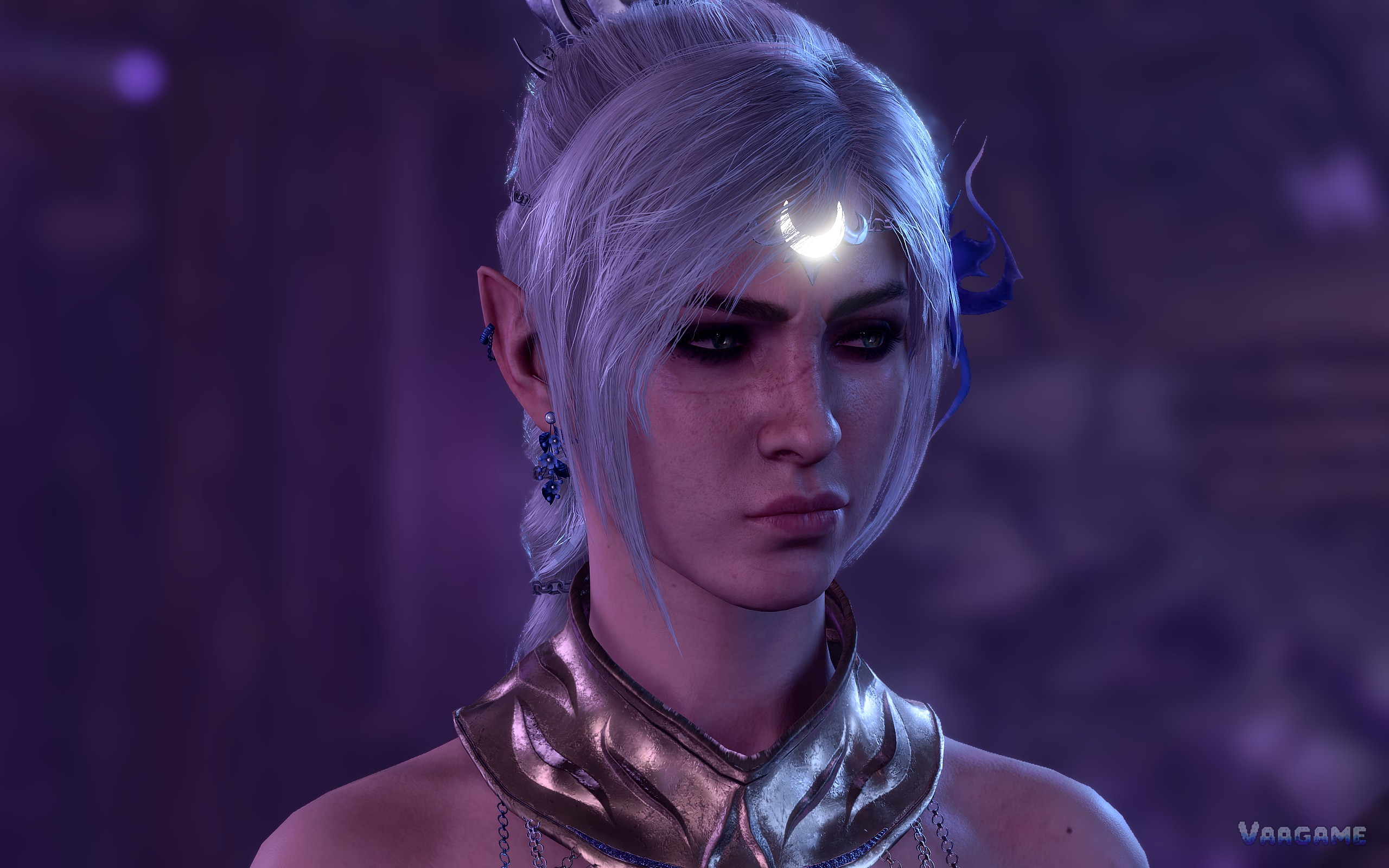 White haired custom character portrait