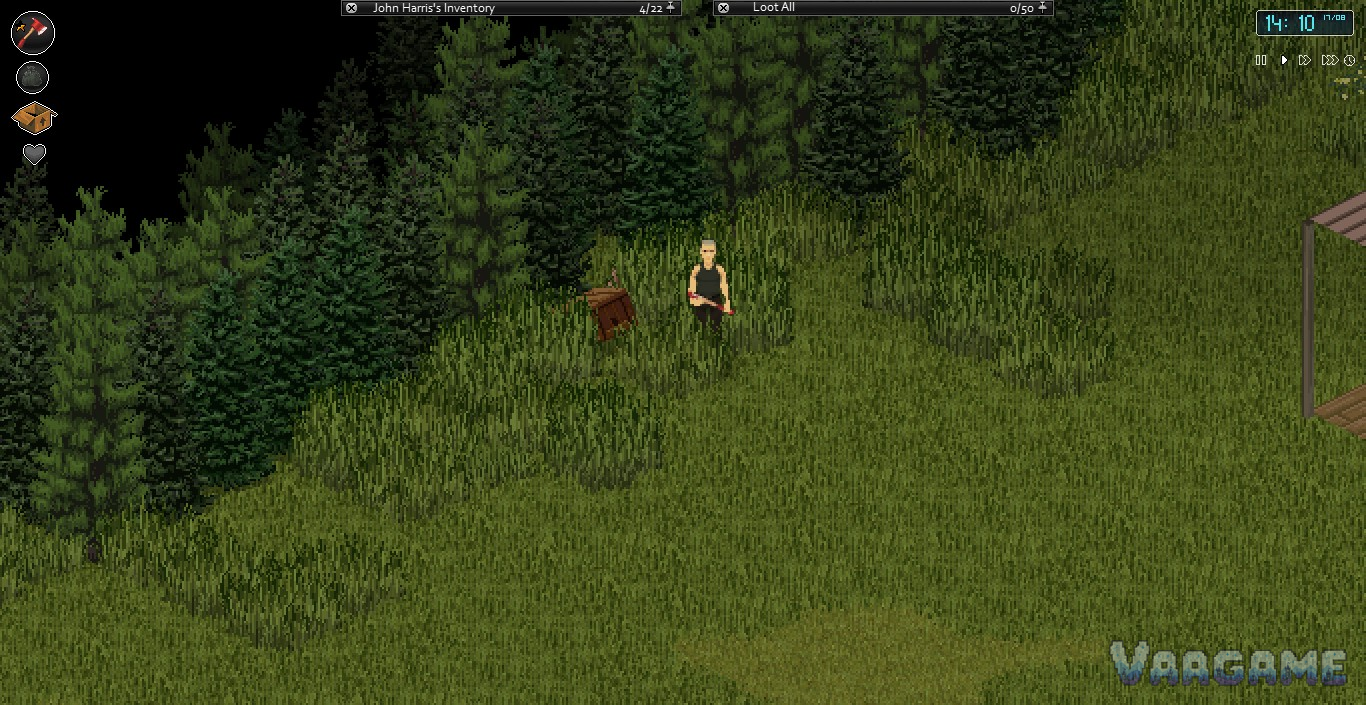 A first trap placed in the grass