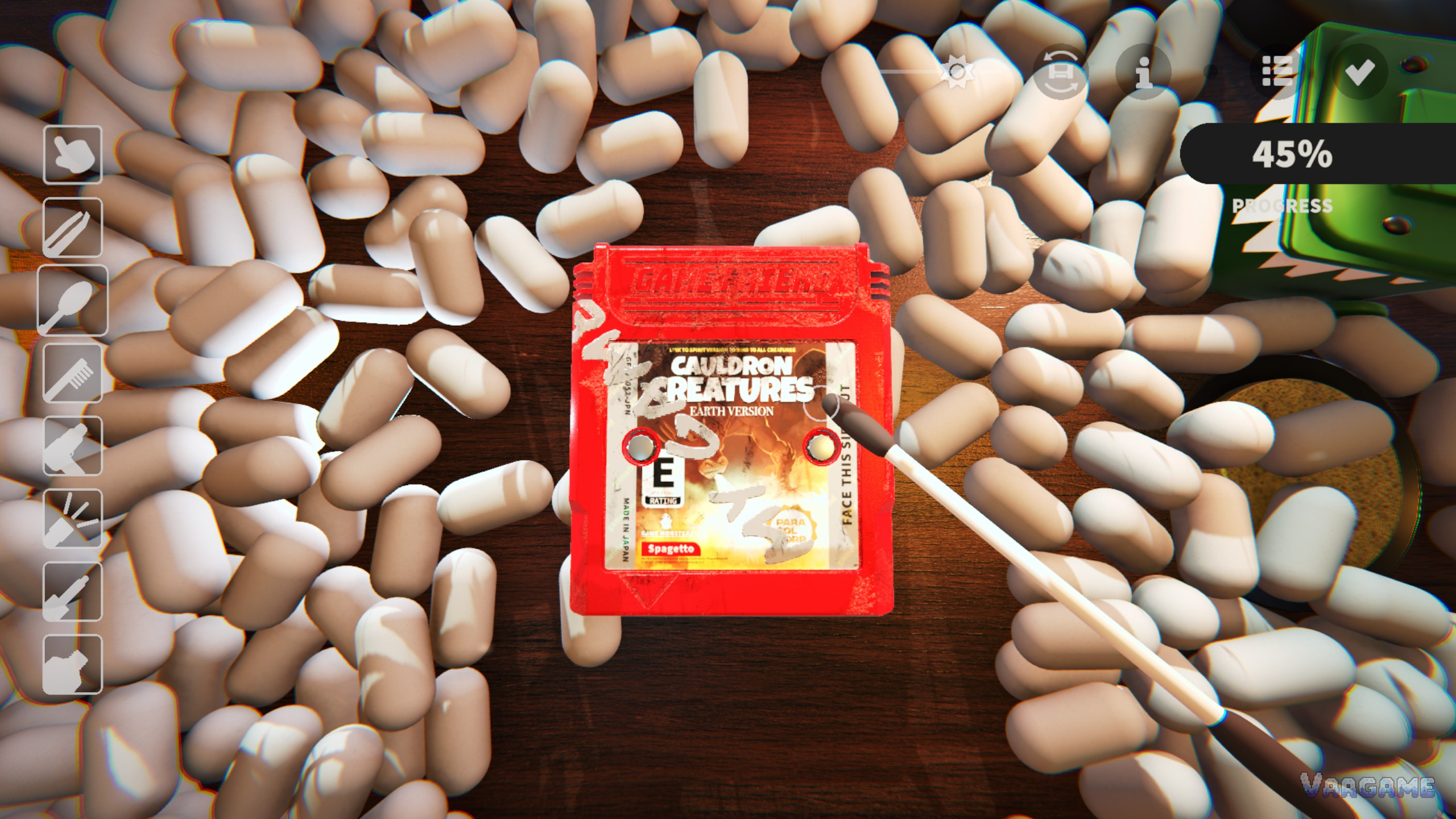 45 percent in on a red cartridge: the broad passes are done and the detail phase is about to start