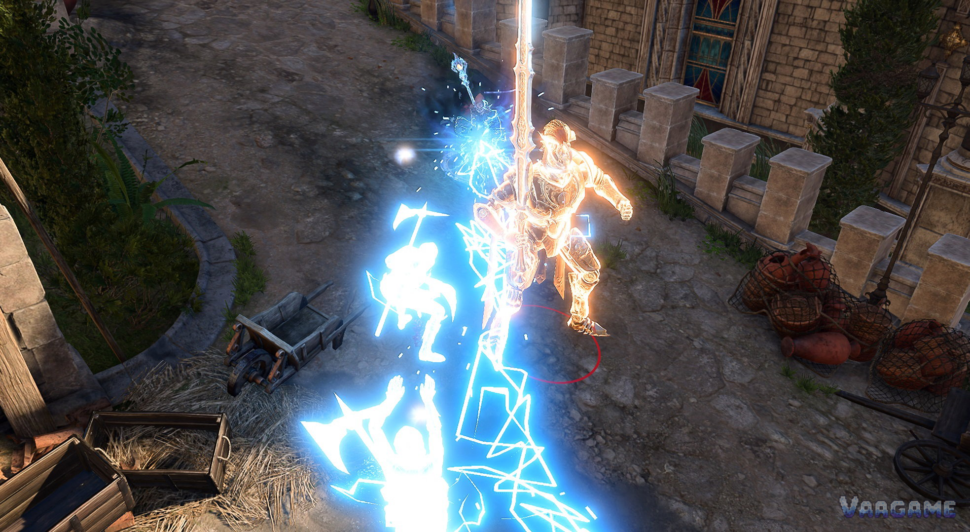 The build is not “cast lightning every turn” — it is a support Cleric with a lightning execution button