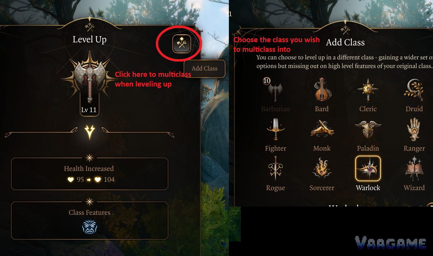 How to multiclass in the UI