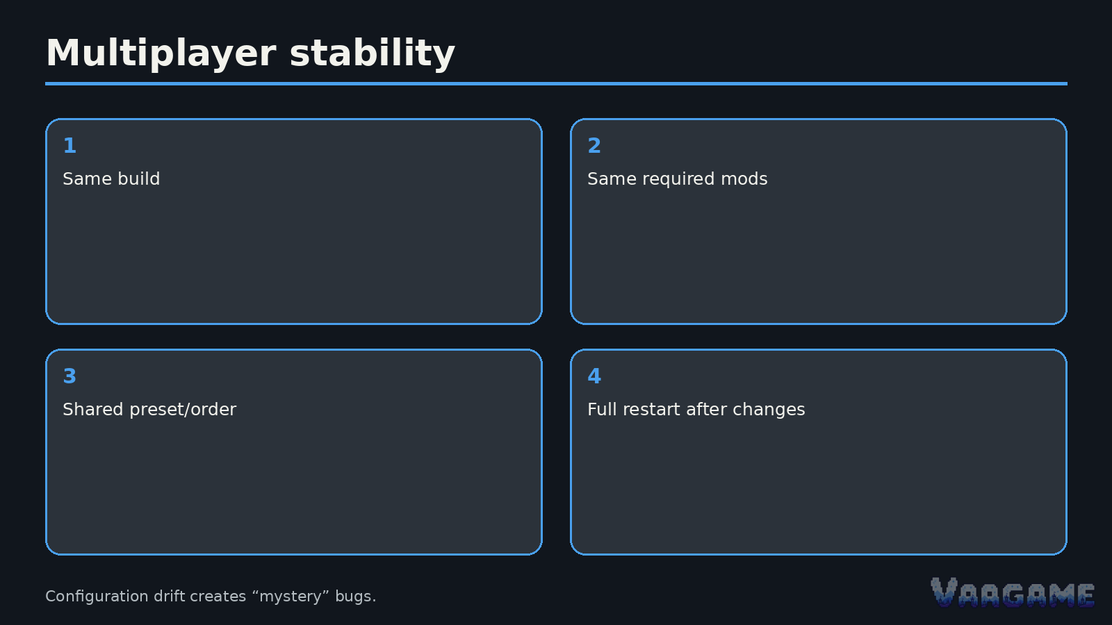 Version and mod discipline