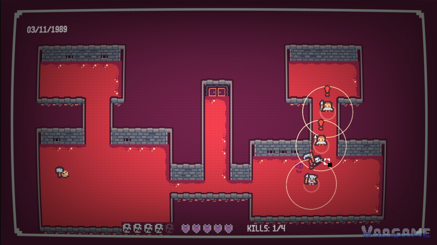 Err Friday gameplay with the wraith dashing among alerted enemies in a pixel dungeon